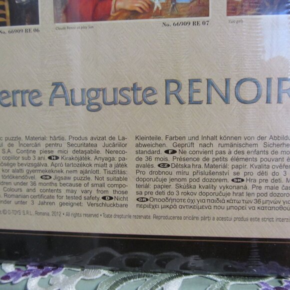 Renoir Girls at the Piano 1,000 piece puzzle D-Toys New Sealed - Picture 8 of 14